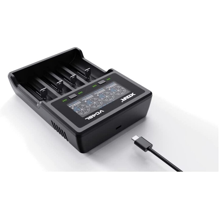 Caricabatterie XTAR VC4SL a Li-ion / Ni-MH / Ni-CD 18650