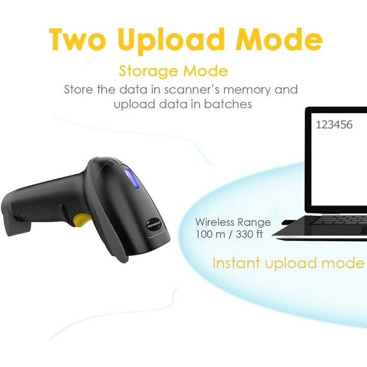 DATALOGIC POWERSCAN M9100 WIRELESS USB BLACK BARCODE READER + COT
