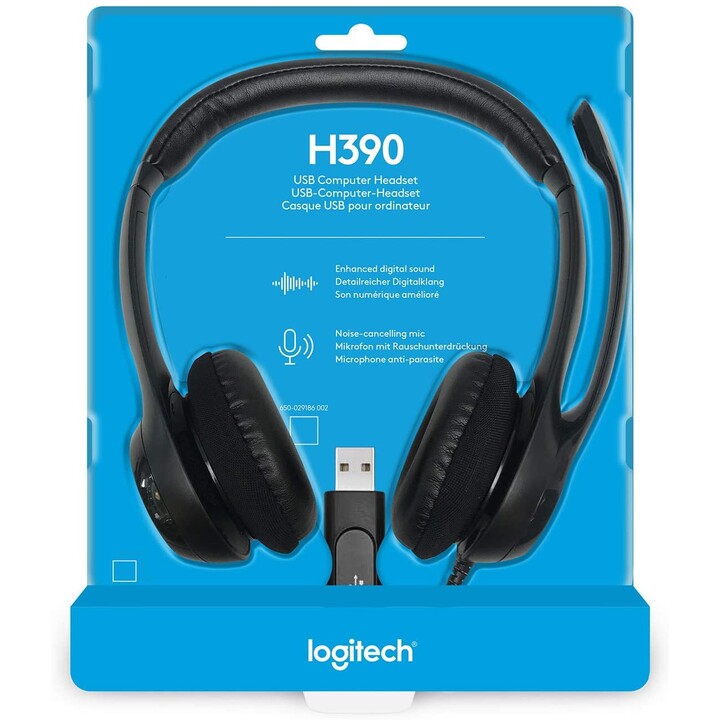 FONE DE OUVIDO + MIC FONE DE OUVIDO LOGITECH H390 USB