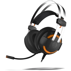 HEADPHONE + MIC KROM GAMING KODE 7.1 BLACK / ORANGE