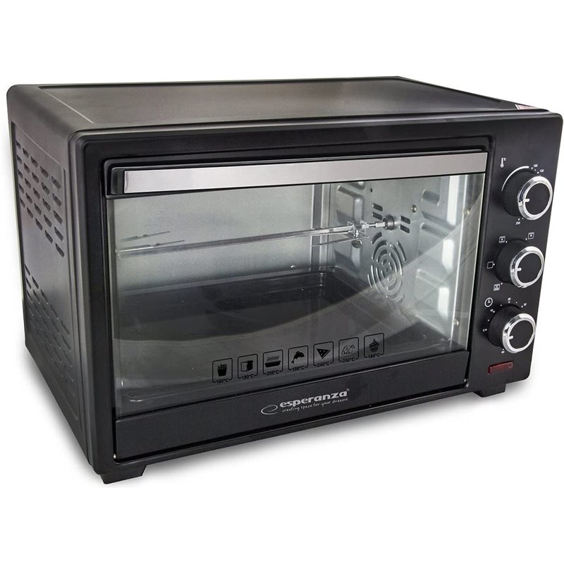 Esperanza EKO006 Mini horno con convección y asador 25 l 1600W Negro