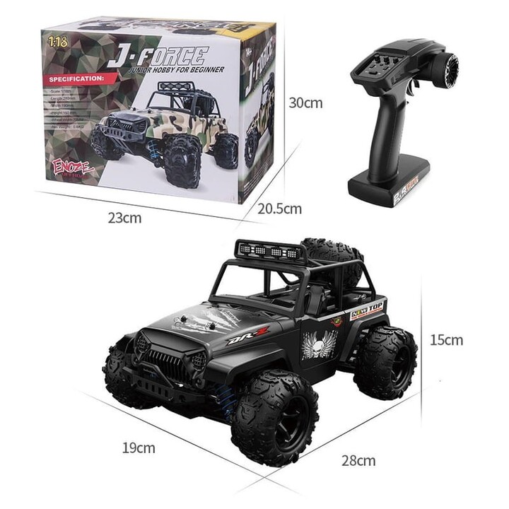Enoze 9304E 1/18 4WD J-Force Monster Truck - Electric RC Car
