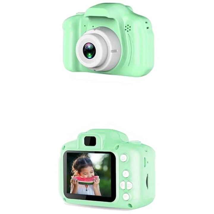 Fotocamera digitale per bambini K1 versione avanzata 600mAh verde