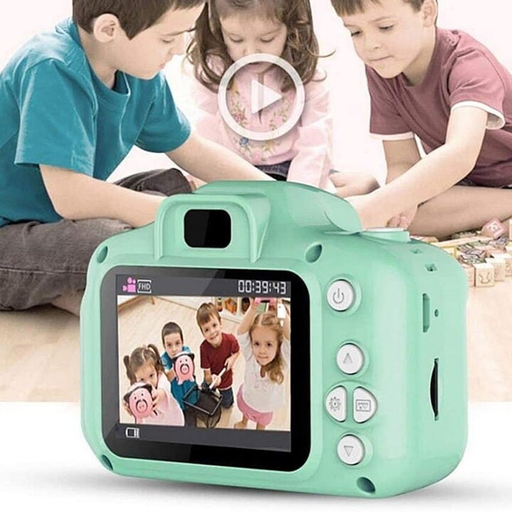 Fotocamera digitale per bambini K1 versione avanzata 600mAh verde