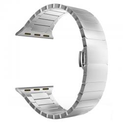 42/44/45mm Apple Watch Stainless Steel Strap - Compatible with Apple Watch 3/4/5/6/SE (Silver)