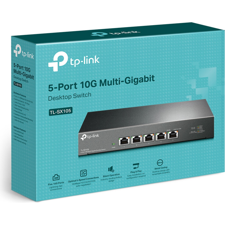Switch TP-Link TL-SX105 Ethernet 10G non gestito (100/1000/10000) Nero