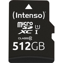 Intenso Performance - Flash-Speicherkarte 512GB (microSDXC inkl. SD-Adapter - UHS-1)