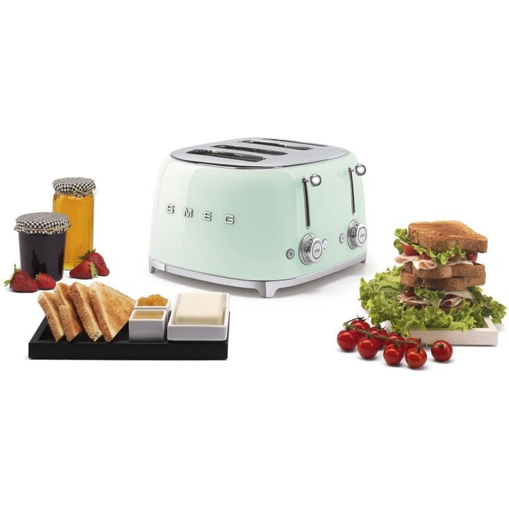 Grille-Pain Smeg 4X4 50 ́Style Vert Pastel Tsf03Pgeu