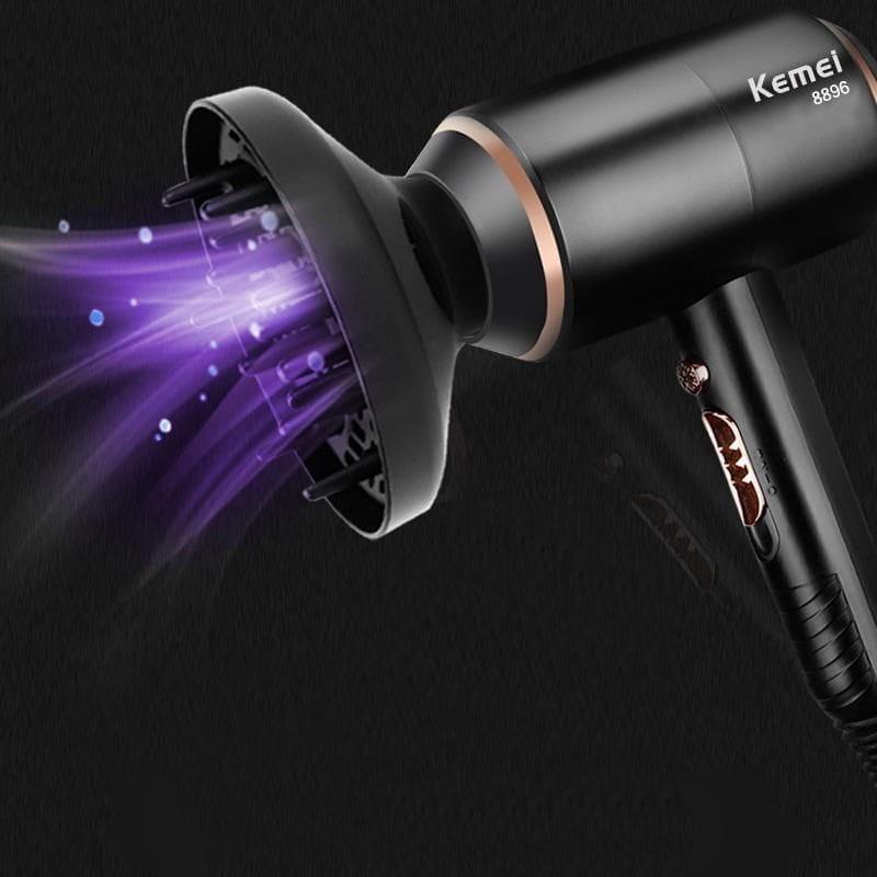 Hair Dryer Kemei KM-8896 SuperPower 4000W 4 in 1 Black / Gold