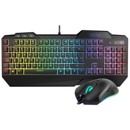 Membrane Keyboard and Mouse Kit Krom Krusher RGB USB - 6400 DPI
