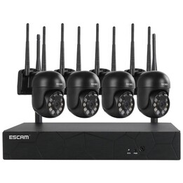 Kit videovigilancia IP Escam WNK614 Wifi 3MP 4 Cámaras