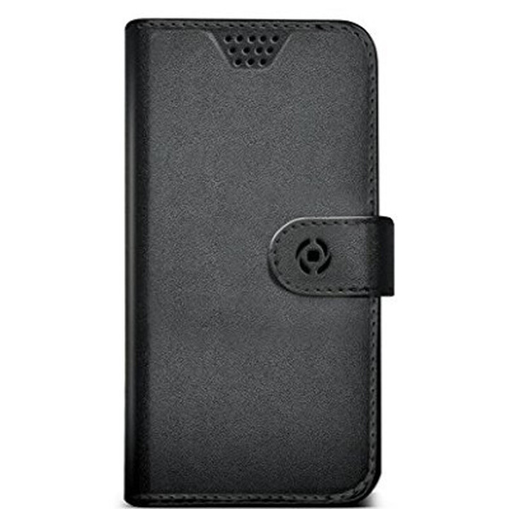 Étui universel Celly M Book Type noir et marron