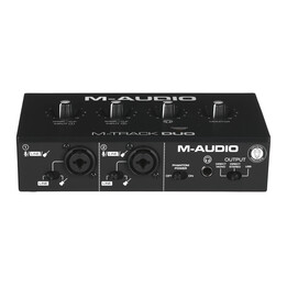 M-AUDIO M-Track Duo Interface de áudio USB Pré-amplificador Cristal 16 bits 48 kHz Preto