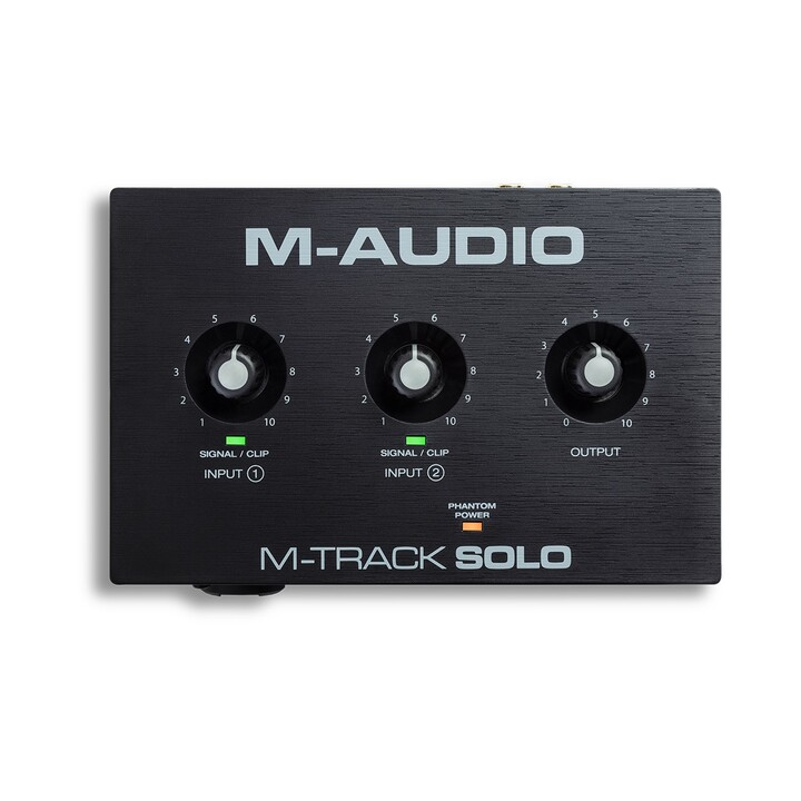 M-AUDIO M-Track Solo USB Interface audio Préamplificateur Crystal 16 bit 48 kHz Noir