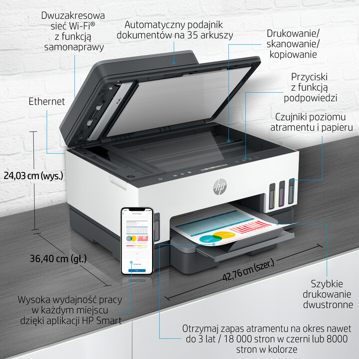 HP Smart Tank 750 Inyección de tinta térmica A4 4800 x 1200 DPI 15 ppm Wifi