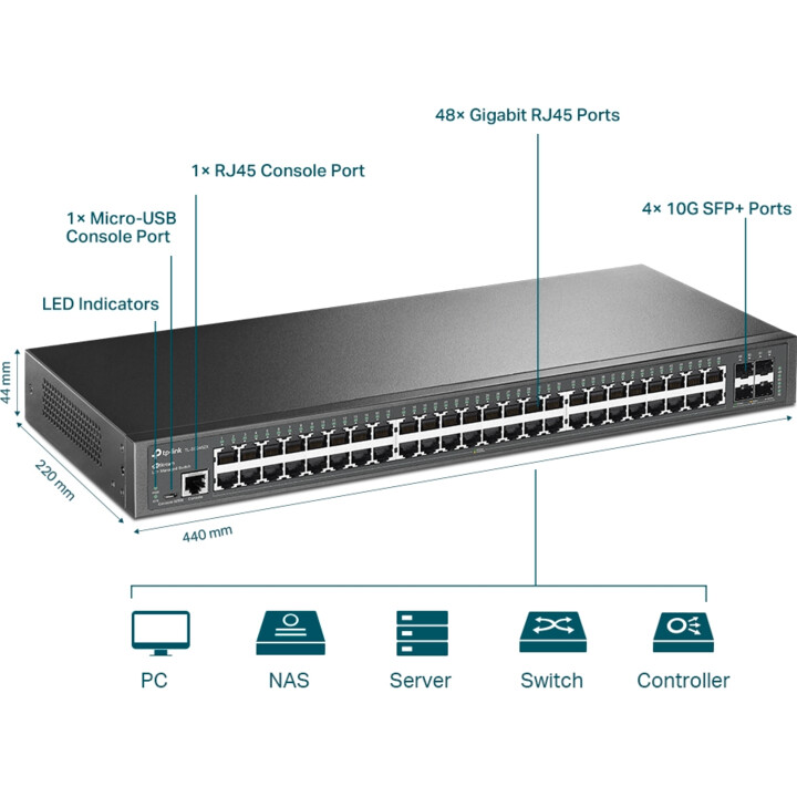 Comutador TP-LINK TL-SG3452X