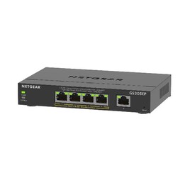 NETGEAR GS305EP-100PES conmutador Gigabit Ethernet PoE+ de 5 puertos, negro