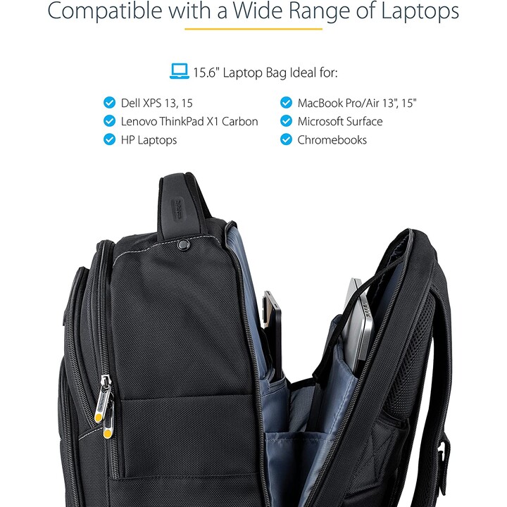 StarTech.com 15.6" Laptop Backpack with Removable Accessory Organizer Case - Professional IT Tech Backpack for Work/Travel/Commu