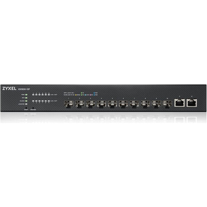 Zyxel XS1930-12F-ZZ0101F Switch gestito L2/L3 10G Ethernet (100/1000/10000) Nero