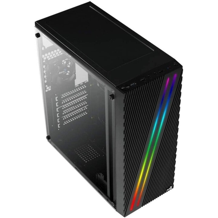 Aerocool Streak Caja Semitorre Negro