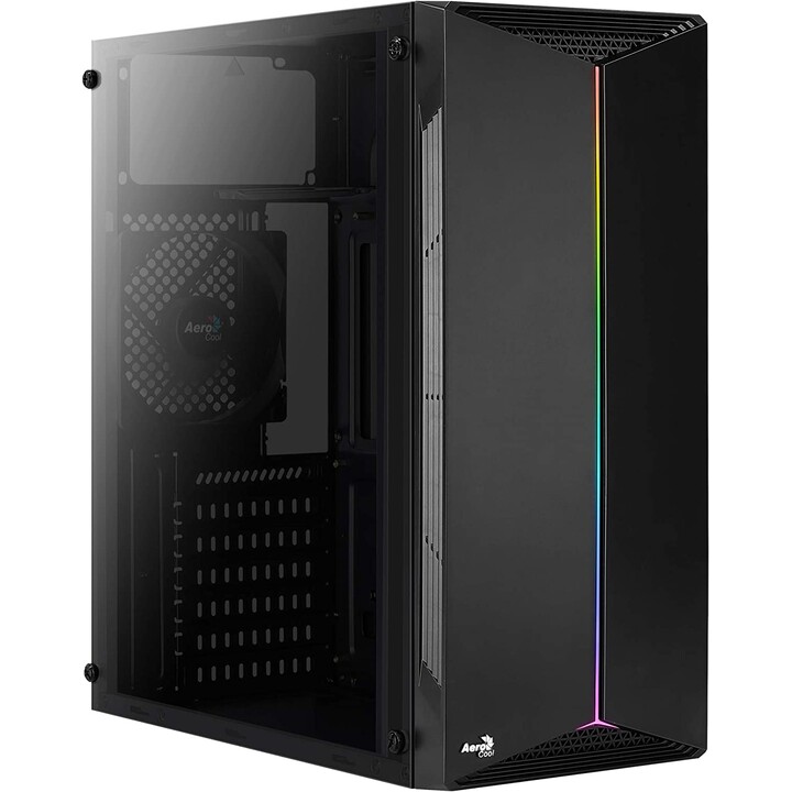 Aerocool Split Caja Semitorre Negro