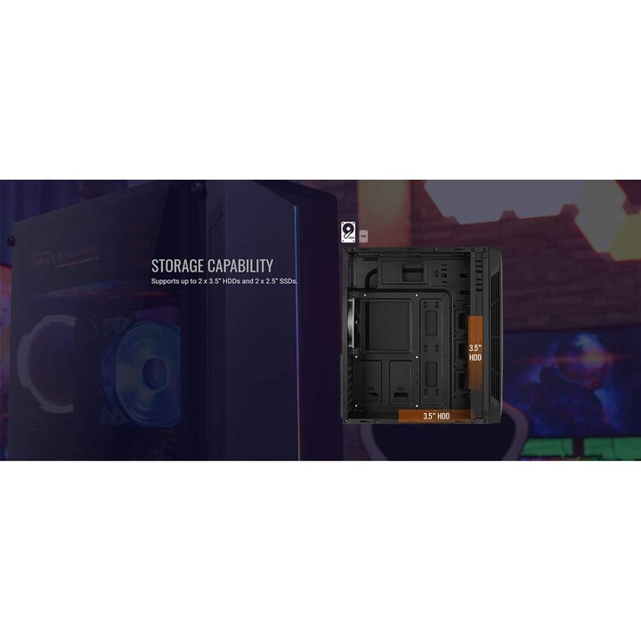 Aerocool Split Midi Tower Schwarz