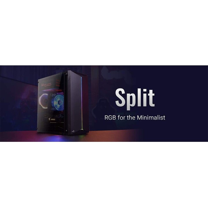 Aerocool Split Mid Tower Case Black