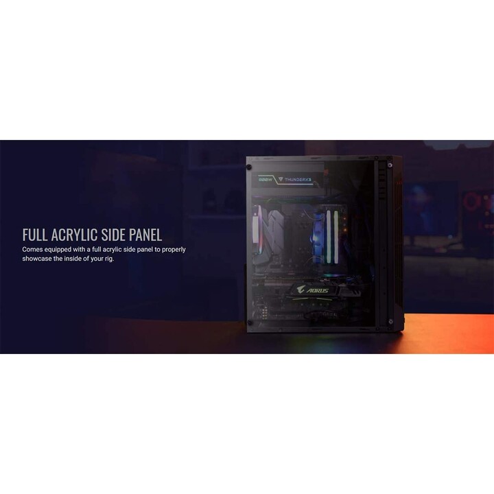 Aerocool Split Midi Tower Schwarz