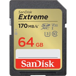 SANDISK EXTREME SDXC 64GB 170/80 MB/s A2