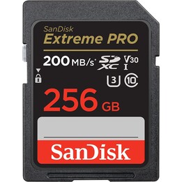 SANDISK EXTREME PRO SDXC 256GB 200/140 MB/s A2