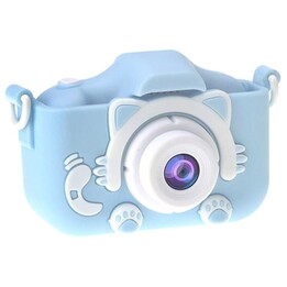 Kinder Digitalkamera K1C Verbesserte Version 600mAh Cat Case Blau