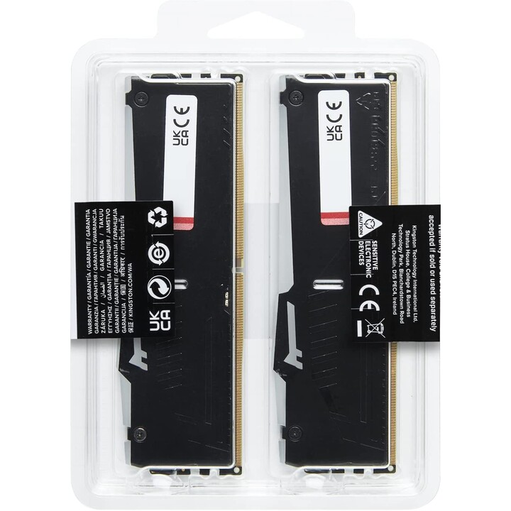 DR5 16GB KIT 2x8GB PC 5200 Kingston FURY Beast RGB KF552C40BBAK2-16