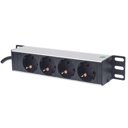 Intellinet 714020 unidad de distribución de energía (PDU) 4 salidas AC 1U Gris