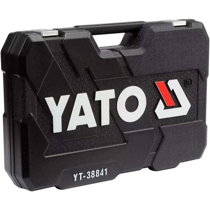 YATO YT-38841 Juego de Herramientas Profesional 216 Piezas Acero Cromo Vanadio, Acabado Satinado