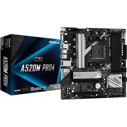 ASRock A520M Pro4 (Motherboard, Micro-ATX, AMD AM4 socket)