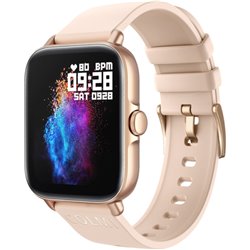 Colmi P28 Plus Gold with Cream Silicone Strap - Smart Watch