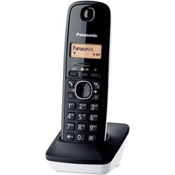 WIRELESS TELEPHONE DECT PANASONIC KX-TG1611 BLACK / WHITE - IDENTIFICATION CALLS- AGENDA 50 ENTRANCES - LCD DISPLAY 3.17CM AMBER