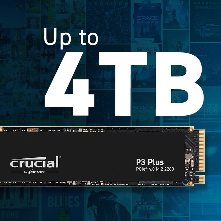 SSD Crucial 500GB P3 Plus CT500P3PSSD8 PCIe M.2 NVME PCIe 4.0 x4