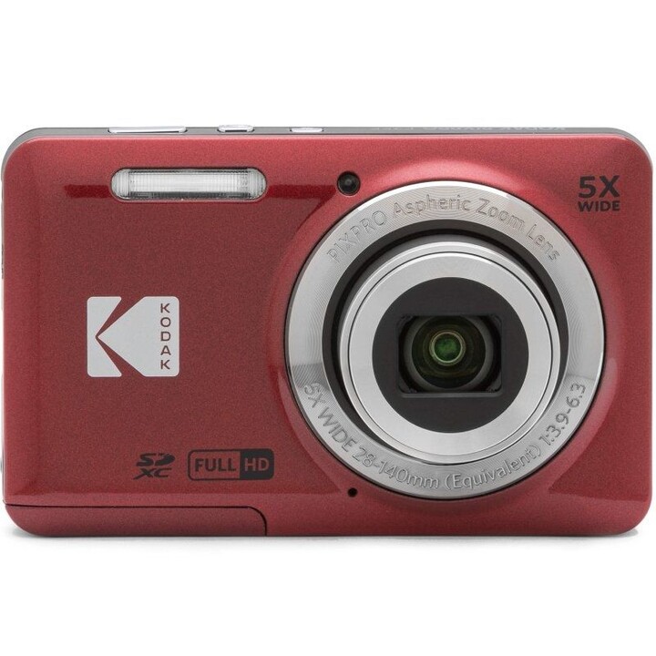 Fotocamera digitale Kodak Pixpro FZ55/ 16 MP/ Zoom ottico 5x/ Rosso