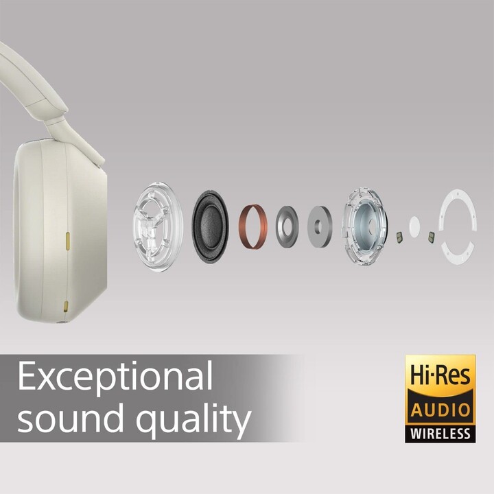 Sony WH-1000XM5 Silber - Bluetooth-Kopfhörer