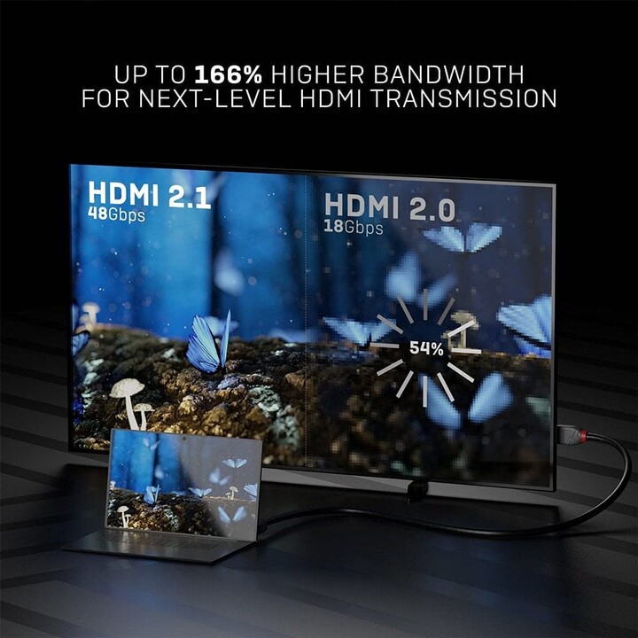 Lindy 2multra Ultra High Speed HDMI cable Anthra Line 2 m black