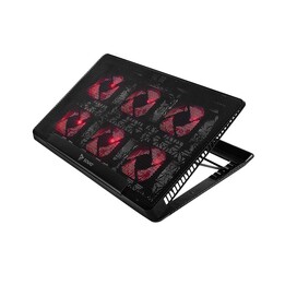 Coussin de refroidissement pour ordinateur portable, 6 ventilateurs rétroéclairés, 2000 RPM, SAVIO COS-01