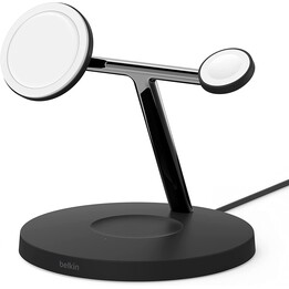 Chargeur Belkin Boost Charge PRO 3-en-1 avec MagSafe 15 W, noir, pour iPhone 16/15/14/13 et Apple Watch