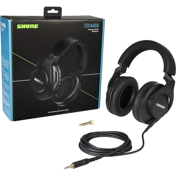 Cuffie Shure SRH440A-EFS cablate nere
