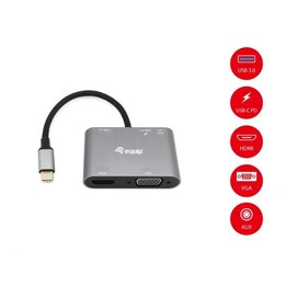HUB EQUIP USB-C 5 IN 1 HDMI-VGA-USB-AUX-USB PD 100