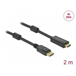 Câble Actif DisplayPort 1.2 vers Câble HDMI 4K 60 Hz 2 m - Noir