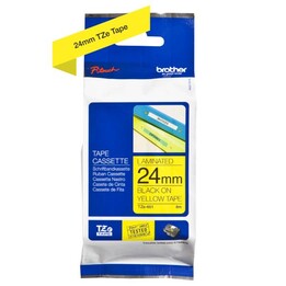 Beschriftungsband gelb / Schwarz 24