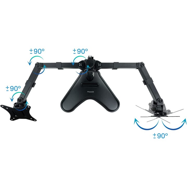 Support Moniteur/Table Tv Tooq Db1702Tn-B 17''/32'' Max.9Kg Noir 2 Bras