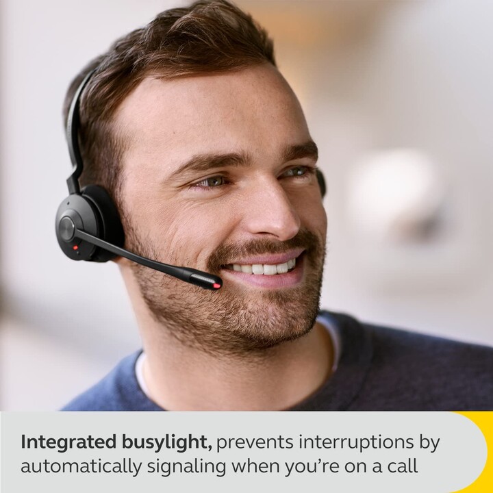 Jabra Engage 55 UC Stereo Headset On-Ear (DECT, sem fio, USB-C, estação de carregamento)