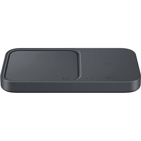 Samsung Wireless Charger Duo con adaptador de carga rápida EP-P5400T - Estación de carga inductiva (gris oscuro)
